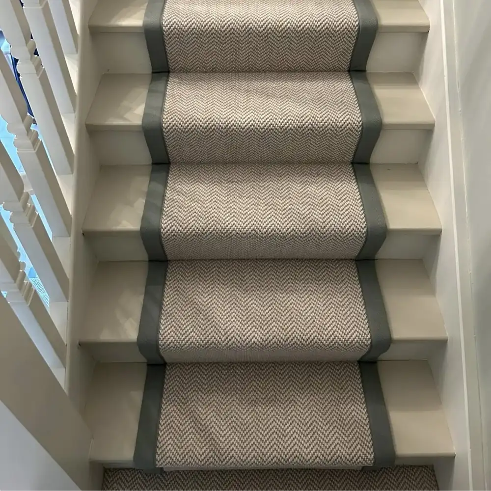 Modern striped stair runner Dubai.