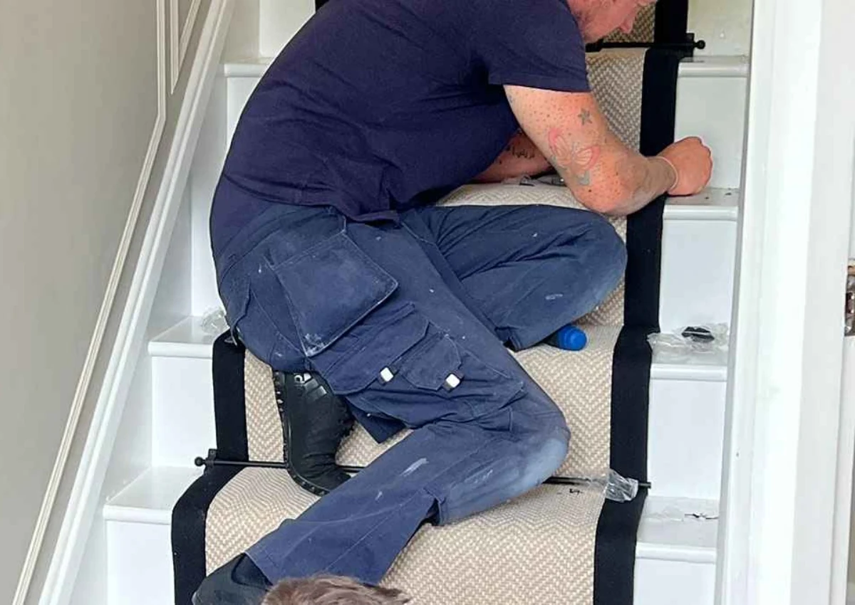 Professional stair runner installation Dubai.