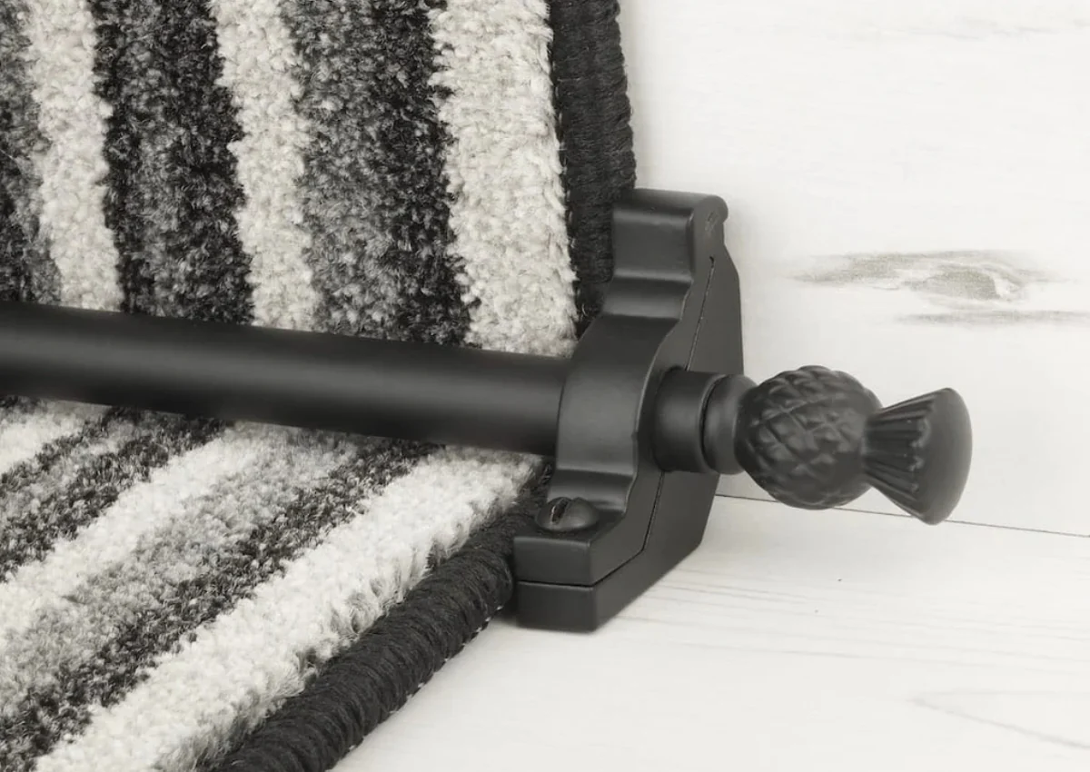 Matte Black Sleek Rods for stairs.