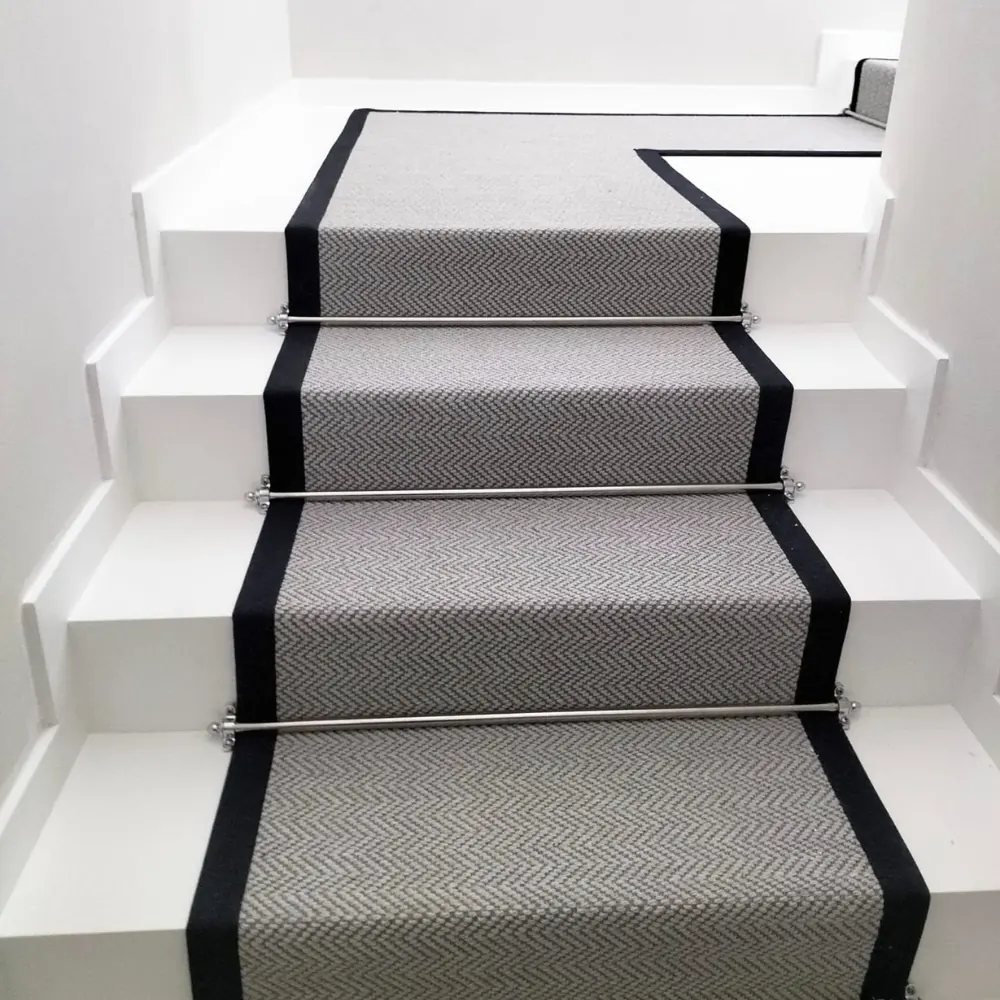 Silver Stair Rod Projects Dubai chrome.