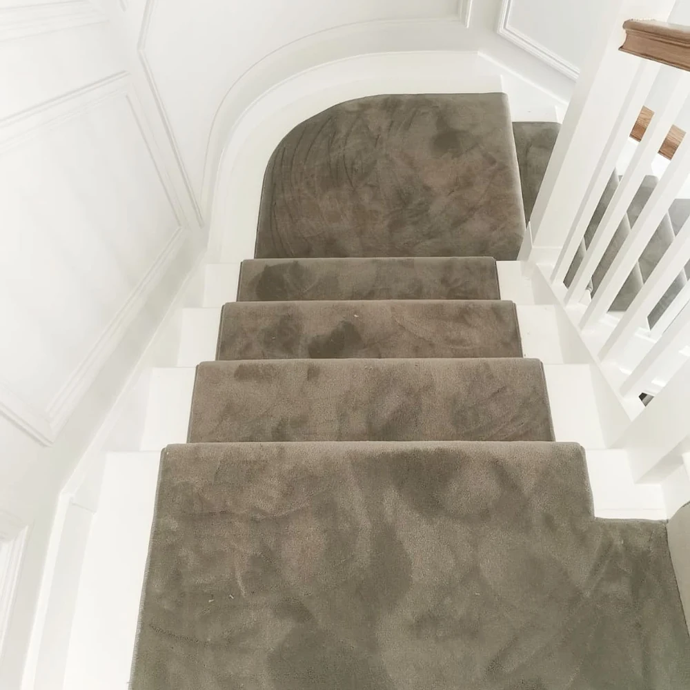 Luxury velvet staircase carpet Dubai.