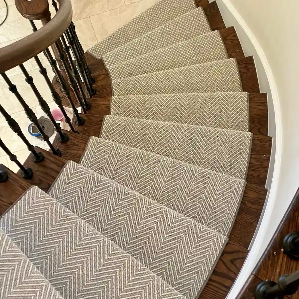 Commercial building stair runner Dubai.