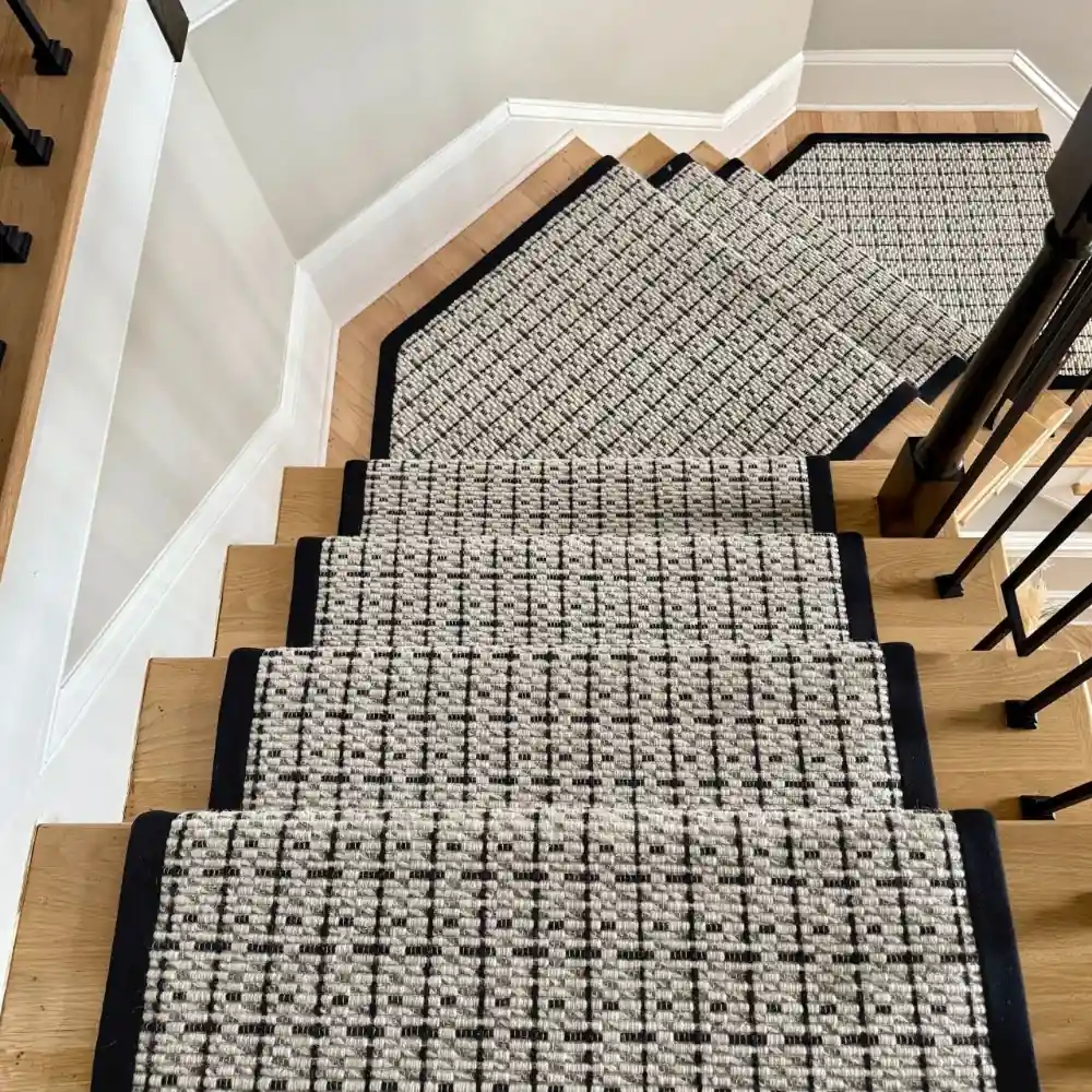 Geometric design stair runner Dubai.