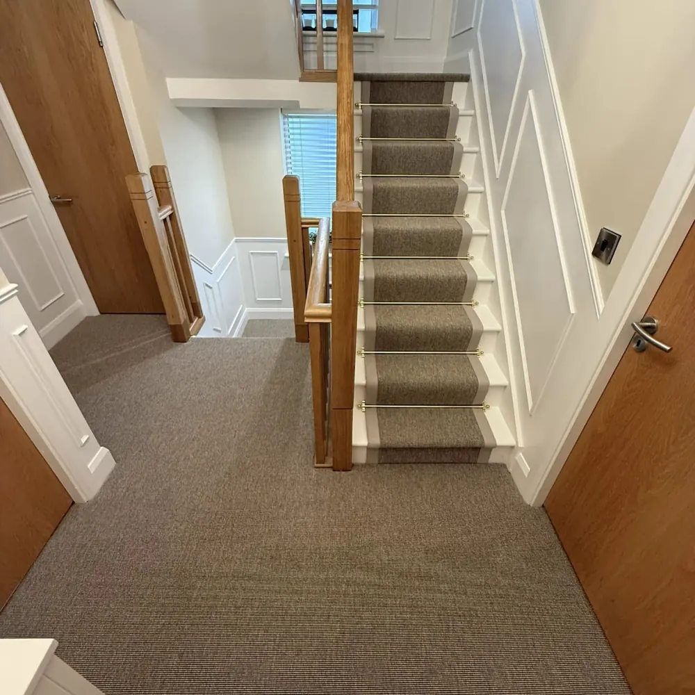 Natural sisal stair carpet runner