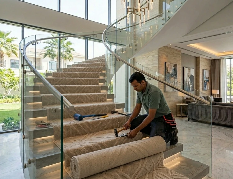 Expert Stair Carpet Installation Dubai.