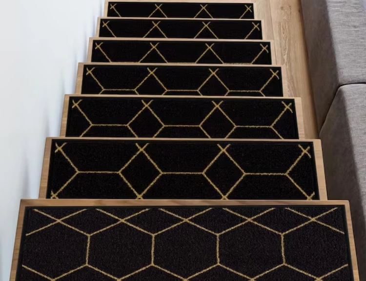 Stair Carpet Treads Dubai 11 Hexagonal Pattern Stair Carpet Treads.