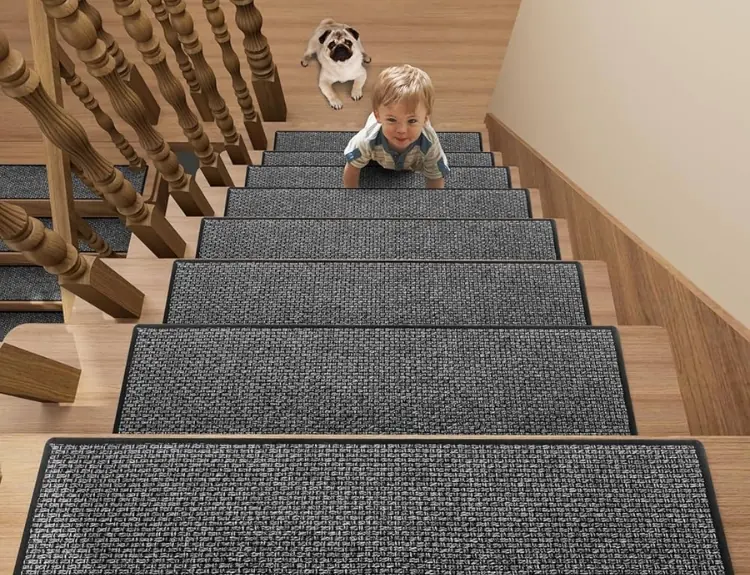 Stair Carpet Treads Dubai 12 Non Slip Rubber Backed Carpet.