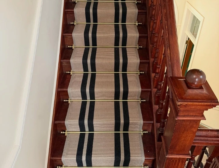 Striped Sisal Stair Carpet Dubai.