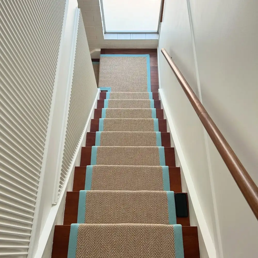 Custom Sisal Stair Carpet Project.