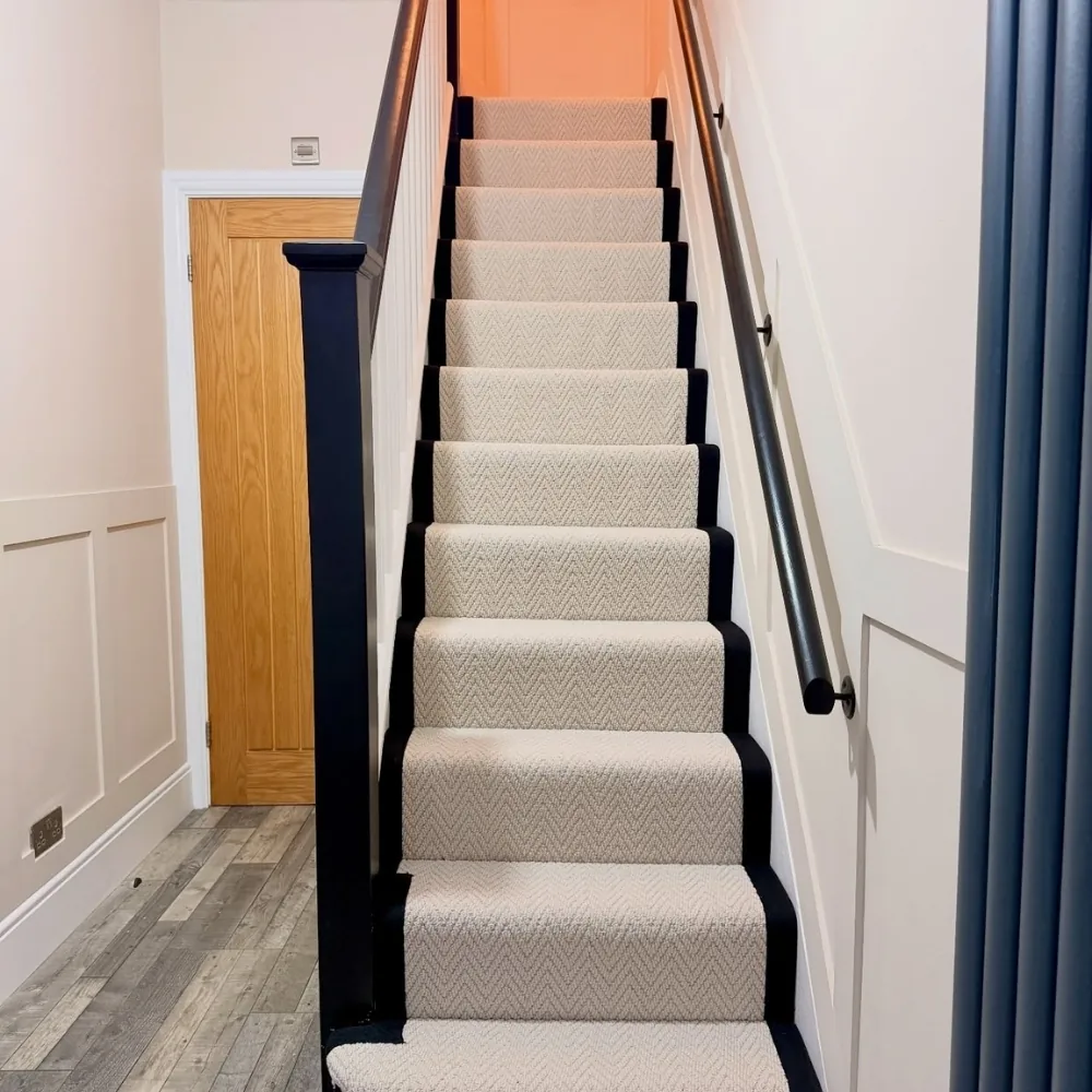 Custom Wall To Wall Stair Carpet.