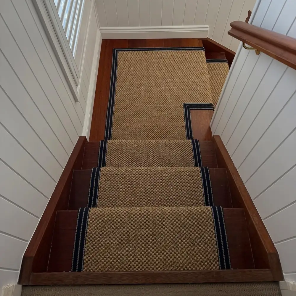 Pro Sisal Stair Carpet Finish.