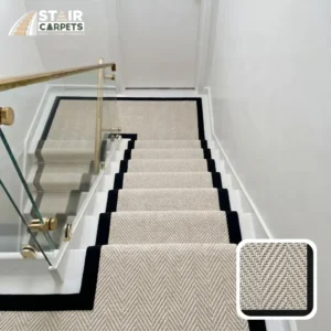 Royale Stair Runner with black border.