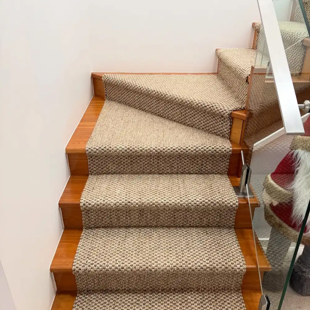 Unique Sisal Stair Carpet Design.