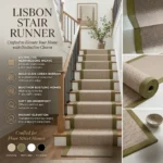 Lisbon Stair Runner Carpet Woll and Polyster
