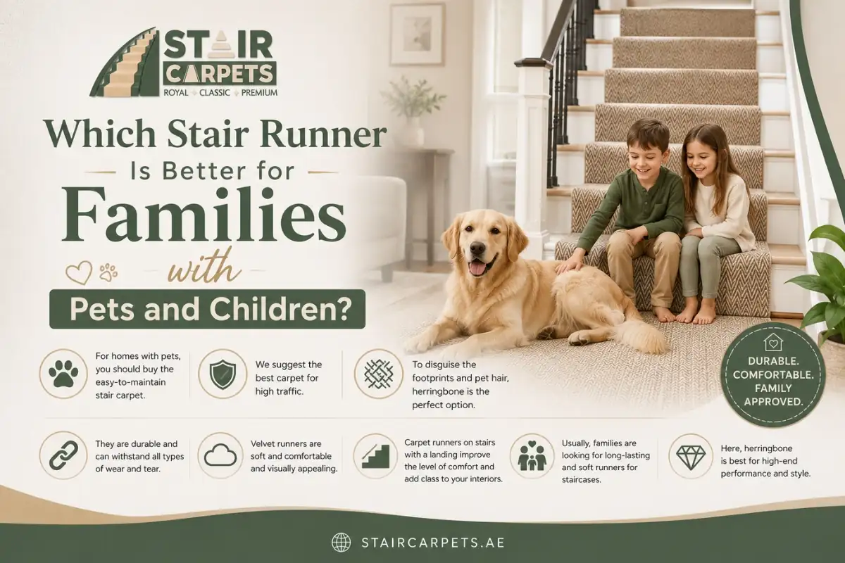 Velvet vs Herringbone Stair Runners 4 Best Runner for Families with Pets